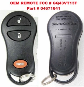OEM Mopar Keyless Entry Remote Fob 04671641 Chrysler 01-05 PT Cruiser GQ43VT13T - Imagen 1 de 2