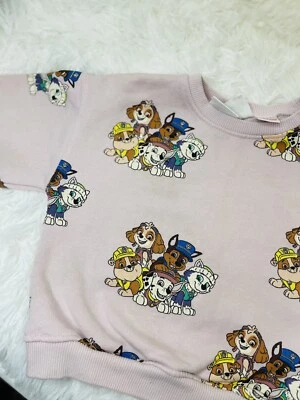 Zara Girls Paw Patrol Nickelodeon Sweatshirt Size:18-24 Months  Character Print - Image 1 of 4