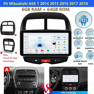 64GB ANDROID 12.0 CAR CARPLAY RADIO GPS NAVI PLAYER FOR MITSUBISHI ASX 2014-2018 - Picture 1 of 24