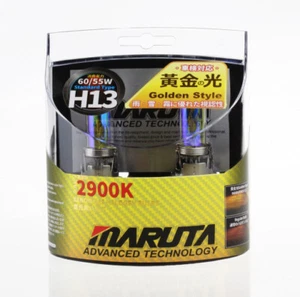Bombillas de faros llenas de gas xenón MARUTA® H13 60/55W amarillo dorado 2900K 12V - Imagen 1 de 7