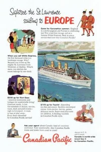 Canadian Pacific ~ 1953 anuncio de página completa para crucero - Imagen 1 de 1