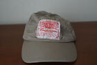 Budweiser King of Beers Distressed Patch Hat Ball Cap Khaki Adjustable 