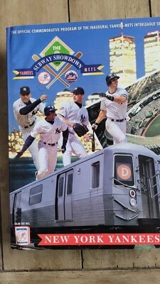 1997 Inaugural Subway Series Yankees vs Mets Game Program and Souvenir Card  - Image 1 of 2