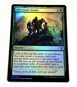 Carta promozionale Magic the Gathering Adventure Awaits Zendikar Rising 177/280 Foil - Foto 1 di 9