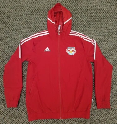 Chaqueta Adidas New York Red Bull Cremallera Completa Sudadera con Capucha Roja (Hombre M) Foto 1 de 4