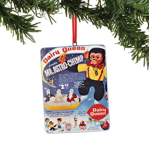 Dairy Queen Astro Chimpanzee Ice Cream Ornament Christmas Dept 56 Retro Holiday - Picture 1 of 2