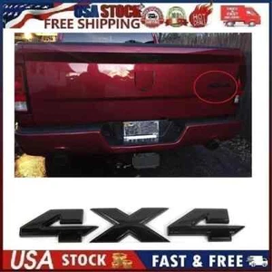 Gloss Black 4x4 Rear Tailgate Nameplate Emblem Badge Fit For R-a-m 1500 2019-21 - Picture 1 of 9