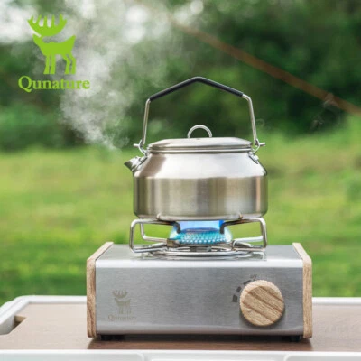 Estufa de gas Qunature de un solo quemador cocina de barbacoa portátil al aire libre estufa de camping Foto 1 de 4