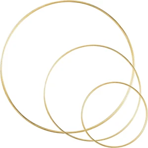 3 Pack Large Metal Floral Hoop Wreath Macrame Gold Hoop Rings(6 Inch8 Inch10 Inc - Picture 1 of 12