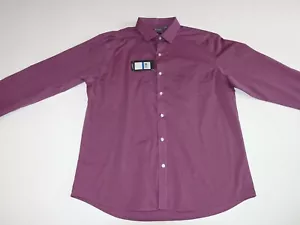 Van Heusen Men's Wrinkle Free Slim Fit Dress Shirt Size XL 17 17.5 Purple - Picture 1 of 6