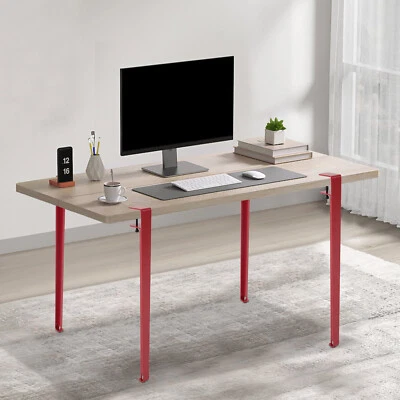 4 patas de mesa ajustables, patas de abrazadera de mesa, patas de mesa en forma de F rojas Foto 1 de 4