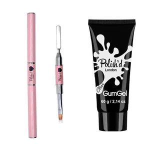 Polygel Acrygel Polish’d London 60g Nail Extensions UV/LED Clear  - Picture 1 of 4