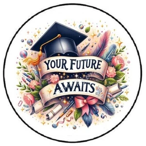 YOUR FUTURE AWAITS GRADUATION ENVELOPE SEALS LABELS STICKERS PARTY FAVORS - Picture 1 of 2