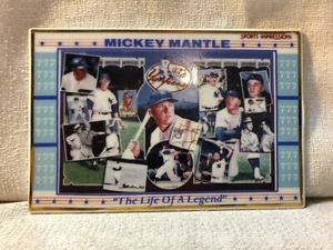 Mickey Mantle New York Yankees Sports Impressions Porcelain Life of Legend Card - Bild 1 von 2