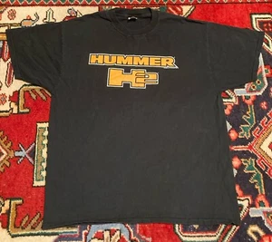 Vintage Y2K Mens Short Sleeve H2 Hummer  T Shirt Size XL Black - Picture 1 of 7