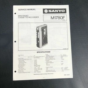 M1780F Sanyo Service Manual Original Repair Book mini tape recorder - Picture 1 of 3