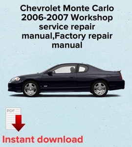 Chevrolet Monte Carlo 2006-2007 manual de reparación de servicio de taller, manual de fábrica - Imagen 1 de 3