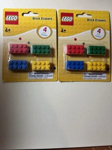 TWO 2011 NEW LEGO BRICK ERASERS - Picture 1 of 3