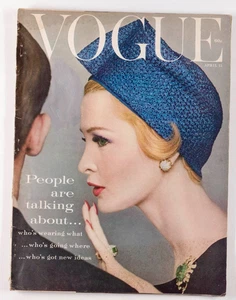 Penn AUDREY HEPBURN Christopher Plummer VOGUE April 1959 Myrna Loy WILLIE MAYS - Picture 1 of 21