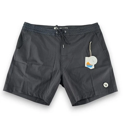 Vuori Mens 34 Bahia Boardshort Performance Stretch Board Shorts Black Active Gym - Image 1 of 4