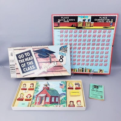 Vintage Go To The Head Of Class 1955 Milton Bradley Board Game Complete - Image 1 of 4