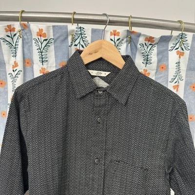 Camisa 3sixteen Para Hombre Mediana Negra Botones Patrón Floral Foto 1 de 4