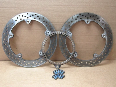 BMW R1200GS 2008 28,546 miles front brake disc rotors pair Brembo (14666) - Imagem 1 de 4