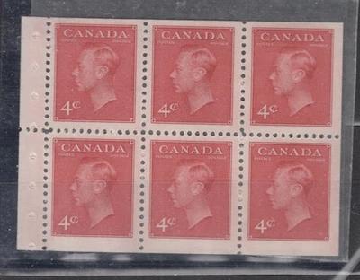 1950#287b 4¢ KING GEORGE VI WITH "POSTES-POSTAGE" ISSUE BOOKLET PANES F-VF - Image 1 of 2