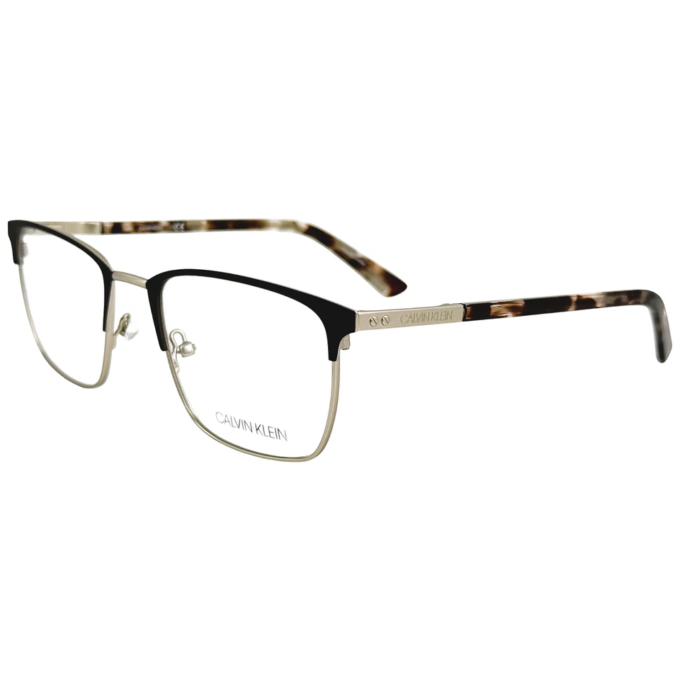 Marco de gafas de metal para hombre Calvin Klein CK19311 001 negro mate 54-21 Foto 1 de 4