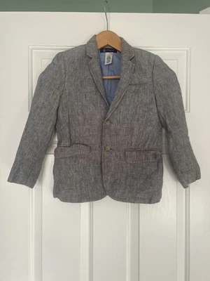 Chaqueta Blazer Crewcuts Thompson Niños Talla 6-7 Lino Gris Foto 1 de 4