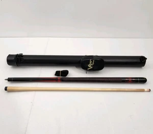 Viper Pro Series 58" 19oz Pool Cue Stick Red Black w/ Q-Vault Case & Strap - Picture 1 of 13