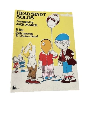 Head Start Solos B Flat Instruments & Unison Band Jack Marek 1973 Song Book Vtg - Image 1 of 4