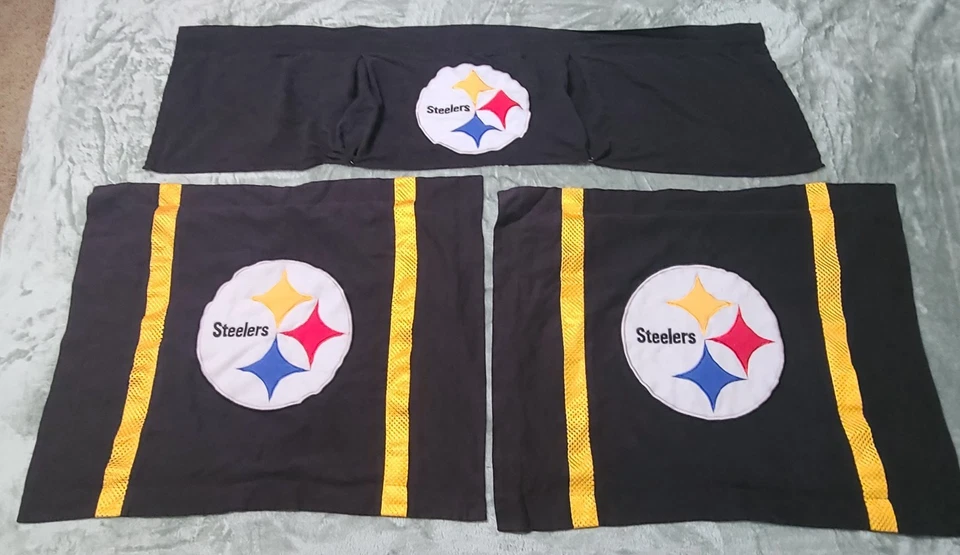 Juego de funda de almohada y cenefa Pittsburgh Steelers de Sports Coverage Queen  Foto 1 de 4