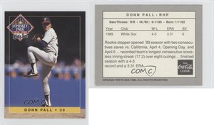 1990 Coca-Cola Chicago White Sox Donn Pall