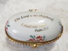 The Lord is my Shepherd  Hinged Trinket Ring Jewelry Storage Box Imperial 