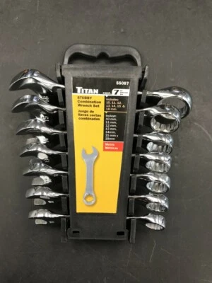 JUEGO DE LLAVES RECHONCHAS DE EXTREMO CORTO TAMAÑO MÉTRICO DE 7 PIEZAS CON ESTUCHE 10-15 Y 18 Foto 1 de 3