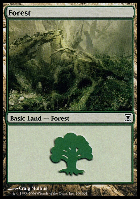 Forest (300) - Foil ~ Moderately Played Time Spiral MTG Magic UltimateMTG Land C - Image 1 of 1