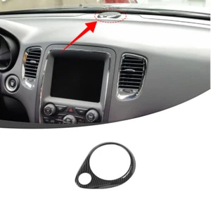 Center Console Dashboard Speaker Cover Trim For Dodge Durango 2011+ Carbon Fiber - Picture 1 of 9