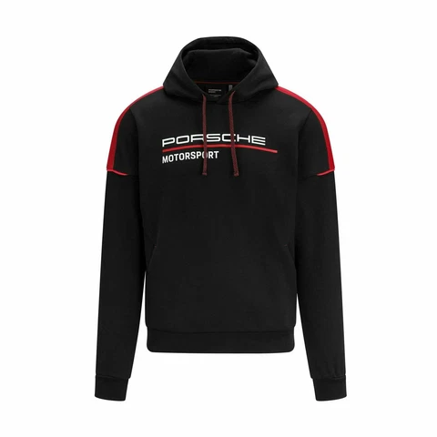 Porsche Motorsport Men's Hoodie Sweatshirt - Black Cover