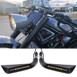 Rear View Mirror Adjustable Motor Fits For Harley Dyna Fat Bob FXDF 2008-2017 - Picture 1 of 20