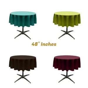Round Polyester Poplin Tablecloth (48" Inches) - Picture 1 of 84