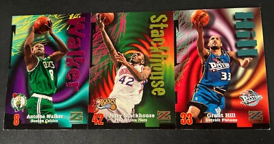 GRANT HILL--ANTOINE WALKER--JERRY STACKHOUSE 1997-98 SKYBOX SAMPLE PANEL Z-FORCE - Image 1 of 4