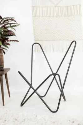 Handmade Rustic Vintage Retro Leather Butterfly Chair Relax Armchair Frame Only - Image 1 of 4