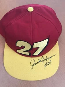 USA Vintage handsigniert Junior Johnson Big #27 Stricklin NASCAR Racing GRUBENMÜTZE KAPPE - Bild 1 von 7