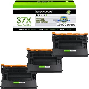 3PK 37X CF237X Toner Cartridge for HP LaserJet M609dh M608dn M608dh M609dn M609x - Picture 1 of 24