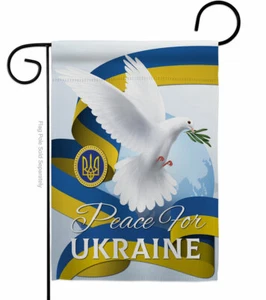 Peace Ukraine Garden Flag Support Cause Decorative Gift Yard House Banner - Picture 1 of 18