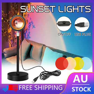 Rainbow Sunset Projection Lamp LED Modern 16Colors Romantic Remote Control Light • 16.25$