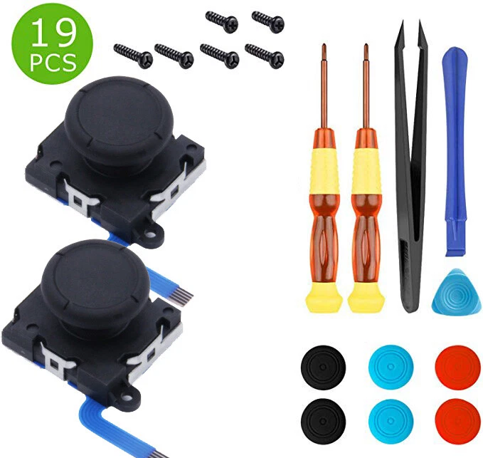19 in1 Thumb Stick Joystick Replacement 3D Analog For Nintendo Switch NS Joy-Con - Image 1 of 4