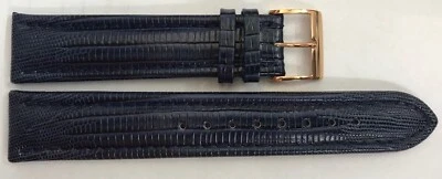 20mm Di-Model Correas de Reloj Cuero Moderno Lagarto Repujado-Negro, Azul, Marrón Foto 1 de 2