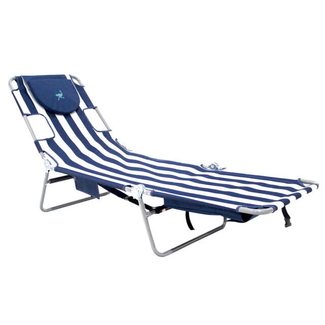 Ostrich BPCHS1002S Outdoor Folding Lounge Chair - Blue